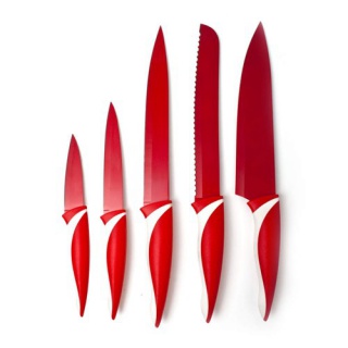 5-częściowy zestaw noży Symbio - czerwony
