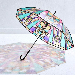 Parasol z wzorem - witraż