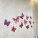 3D motyle na ścianę - fioletowe