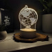 Dekoracyjna lampa 3D - kula ziemska
