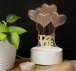 Dekoracyjna lampa 3D - serca