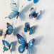 Zestaw świecących motyli na ścianie - niebieski