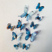 Zestaw świecących motyli na ścianie - niebieski