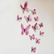 Zestaw świecących motyli na ścianie - różowy